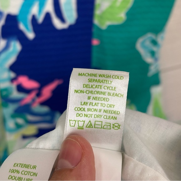 Lilly Pulitzer Pearl Shift Dress Brilliant Blue Wade and Sea Size 6 - Picture 9 of 10